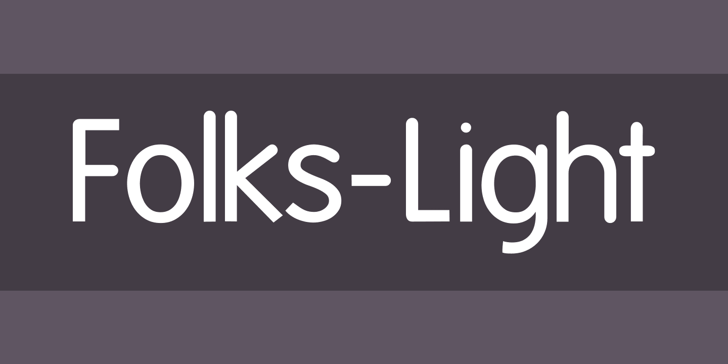 Шрифт Folks-Light
